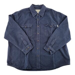 Kilimanjaro Expedition Outfitters Mens Navy Blue Button Down Shirt Cotton XXL